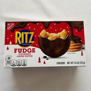 Ritz Fudge Covered Holiday Crackers, Party Snacks, Limited Edition 7.8 oz 7.8 oz